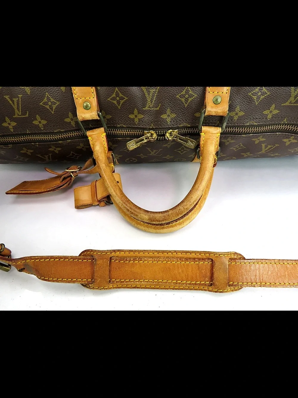 Louis Vuitton Brown Monogram Keepall Weekend Bag